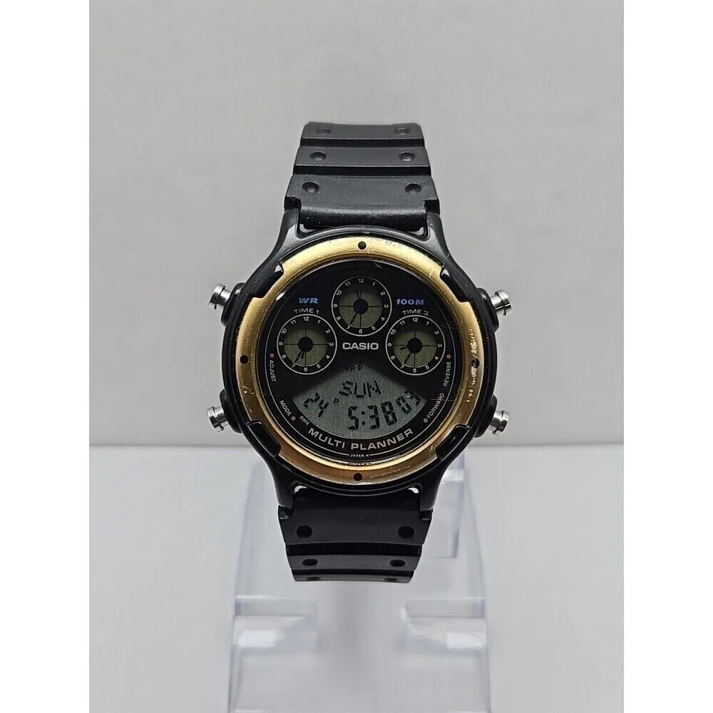 Casio BGP-20 Multi Planner Vintage Digital Quartz Watch 100M Japan World Time
